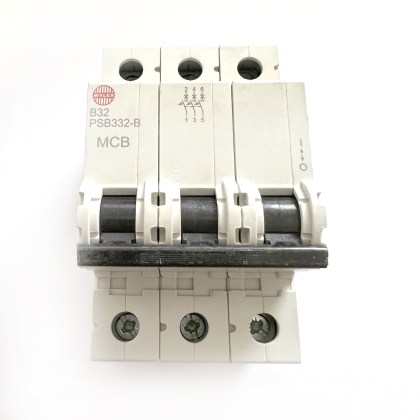 Wylex PSB332-B White Clip B32 32A 32 Amp 3 Pole Phase MCB Circuit Breaker Type B